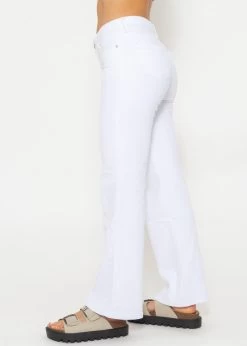 Ausgestellte Jeans - Weiß 12 Ausgestellte Jeans - Weiß -Sassyclassy SassyClassy ausgestellte jeans weiss S4203D6822 2