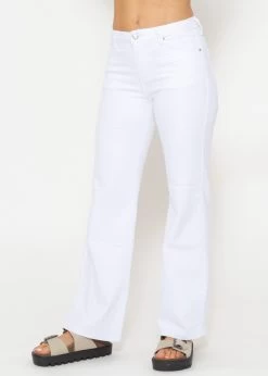 Ausgestellte Jeans - Weiß 16 Ausgestellte Jeans - Weiß -Sassyclassy SassyClassy ausgestellte jeans weiss S4203D6822 4