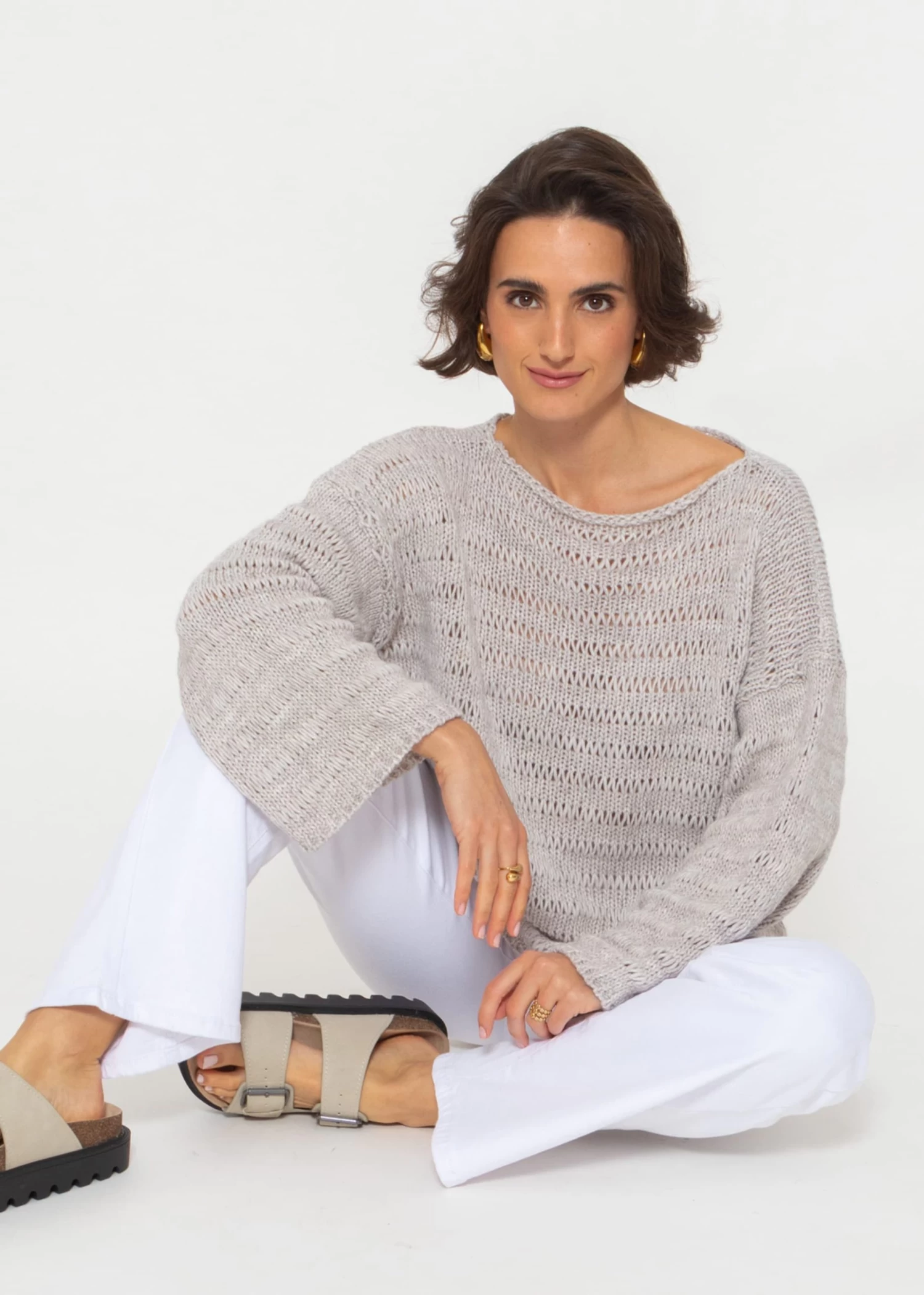 Ausgestellte Jeans - Weiß 6 Ausgestellte Jeans - Weiß – Bild 4