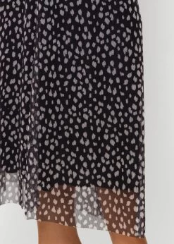 Ausgestellter Mesh-Rock Mit Print - Schwarz -Sassyclassy SassyClassy ausgestellter meche rock mit print schwarz S4202R6780 1