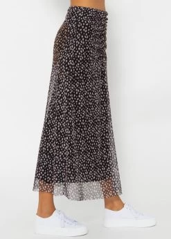 Ausgestellter Mesh-Rock Mit Print - Schwarz -Sassyclassy SassyClassy ausgestellter meche rock mit print schwarz S4202R6780 3