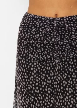Ausgestellter Mesh-Rock Mit Print - Schwarz -Sassyclassy SassyClassy ausgestellter meche rock mit print schwarz S4202R6780 6