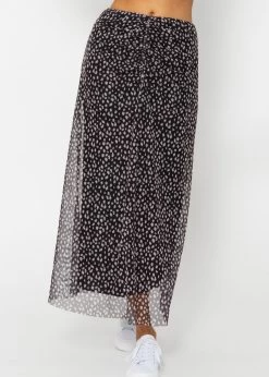 Ausgestellter Mesh-Rock Mit Print - Schwarz -Sassyclassy SassyClassy ausgestellter meche rock mit print schwarz S4202R6780 8