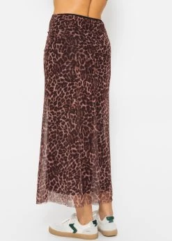 Ausgestellter Mesh-Rock Mit Leo-Print - Braun 16 Ausgestellter Mesh-Rock Mit Leo-Print - Braun -Sassyclassy SassyClassy ausgestellter mesh rock mit leo print braun S4203R6849 4