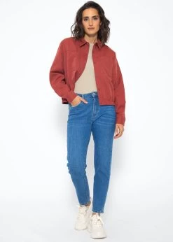 Blouson Mit Gummibund - Dunkelrot 14 Blouson Mit Gummibund - Dunkelrot -Sassyclassy SassyClassy bluse mit gummibund dunkelrot S3208J6294 1