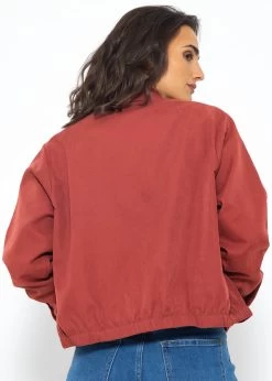 Blouson Mit Gummibund - Dunkelrot 16 Blouson Mit Gummibund - Dunkelrot -Sassyclassy SassyClassy bluse mit gummibund dunkelrot S3208J6294 4