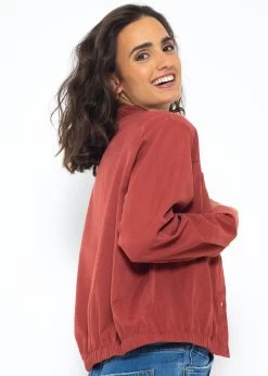 Blouson Mit Gummibund - Dunkelrot 15 Blouson Mit Gummibund - Dunkelrot -Sassyclassy SassyClassy bluse mit gummibund dunkelrot S3208J6294 7