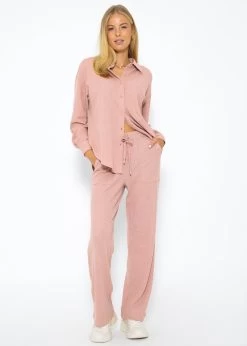 Casual Pants In Waffelpiqué - Altrosa 13 Casual Pants In Waffelpiqué - Altrosa -Sassyclassy SassyClassy casual pants in waffelpique altrosa S3209H6430 1