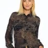 Chiffonbluse Mit Zartem Print - Schwarz -Sassyclassy SassyClassy chiffonbluse mit zartem print schwarz S3209E6409 8