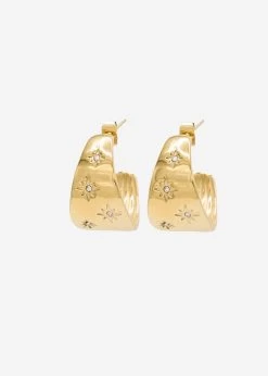 Creolen Mit Sternchen - Gold