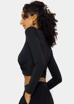 Cropped Langarmshirt, Schwarz 16 Cropped Langarmshirt, Schwarz -Sassyclassy SassyClassy cropped langarmshirt schwarz S3201B5365 7