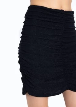 Enger, Geraffter Rock Mit Glanz - Schwarz -Sassyclassy SassyClassy enger geraffter Rock mit Glanz schwarz S3209R6470 10