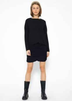 Enger, Geraffter Rock Mit Glanz - Schwarz -Sassyclassy SassyClassy enger geraffter Rock mit Glanz schwarz S3209R6470 11