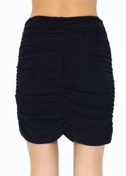 Enger, Geraffter Rock Mit Glanz - Schwarz -Sassyclassy SassyClassy enger geraffter Rock mit Glanz schwarz S3209R6470 5