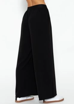 Fließende Schlupfhose Mit Gummibund - Schwarz 16 Fließende Schlupfhose Mit Gummibund - Schwarz -Sassyclassy SassyClassy fliessende schlupfhose schwarz S3209H6364 3