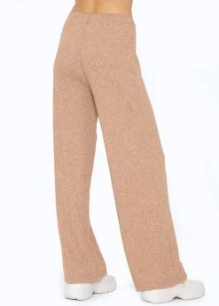 Gerippte Hose Mit Weitem Bein, Beige -Sassyclassy SassyClassy gerippte Hose mit weitem bein beige S3207B5999 4