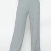 Gerippte Hose Mit Weitem Bein - Grau 1 Gerippte Hose Mit Weitem Bein - Grau -Sassyclassy SassyClassy gerippte hose mit weitem bein S3207B6000 1