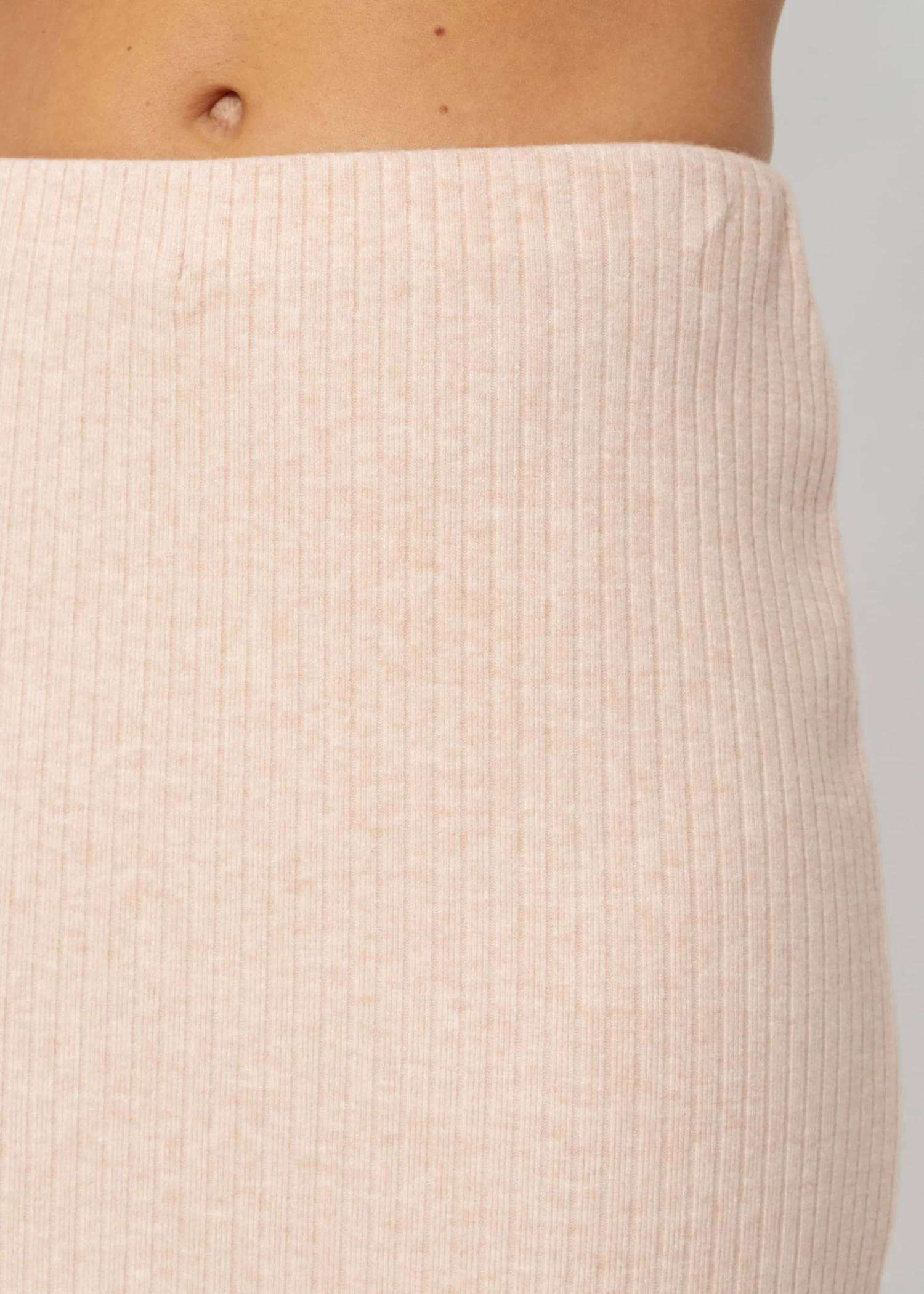 Gerippter Rock In Midi-Länge - Hellbeige 9 Gerippter Rock In Midi-Länge - Hellbeige – Bild 7