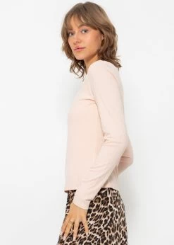 Geripptes Langarmshirt - Apricot -Sassyclassy SassyClassy geripptes langarmshirt apricot S4202G6787 3