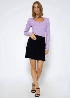 Geripptes Langarmshirt - Flieder 14 Geripptes Langarmshirt - Flieder -Sassyclassy SassyClassy geripptes langarmshirt flieder S3208G6207 3