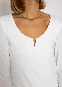 Geripptes Langarmshirt - Offwhite -Sassyclassy SassyClassy geripptes langarmshirt offwhite S3208G6204 6