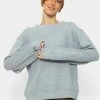 Geripptes Sweatshirt Mit Stickerei - Grau 1 Geripptes Sweatshirt Mit Stickerei - Grau -Sassyclassy SassyClassy geripptes sweatshirt mit stickerei grau S3211W668539JUd52aNrfAb