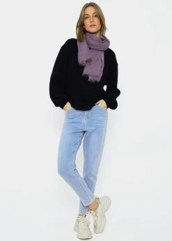 Geripptes Sweatshirt Mit Stickerei - Schwarz -Sassyclassy SassyClassy geripptes sweatshirt mit stickerei schwarz S3211W6684 5T8EroGOH0SmUr