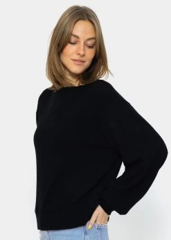 Geripptes Sweatshirt Mit Stickerei - Schwarz -Sassyclassy SassyClassy geripptes sweatshirt mit stickerei schwarz S3211W6684 67TugTLD42x5pa
