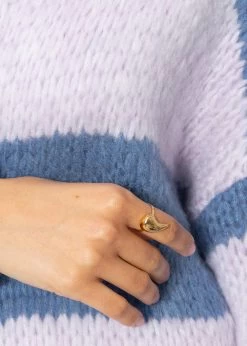 Gestreifter Oversize Cardigan - Jeansblau-flieder -Sassyclassy SassyClassy gestreifter oversize cardigan jeansblau flieder S4203C6889 7