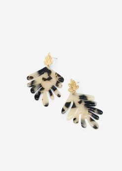 Große Blatt Ohrstecker In Schildpatt-Optik - Beige-braun 9 Große Blatt Ohrstecker In Schildpatt-Optik - Beige-braun -Sassyclassy SassyClassy grosse blatt ohrstecker mit schildpatt beige braun S4202AO9035 1