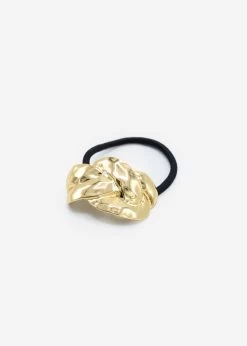 Haargummi Mit Geflochtener Optik - Gold 12 Haargummi Mit Geflochtener Optik - Gold -Sassyclassy SassyClassy haargummi gold S3212SAC6647 2