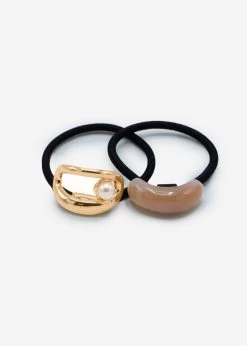 Haargummi Set - Gold-apricot