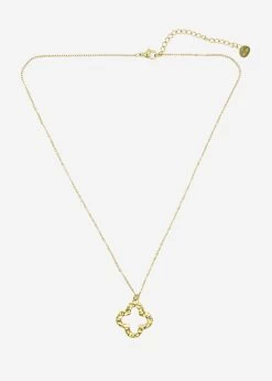 Halskette Mit Kleeblatt - Gold -Sassyclassy SassyClassy halskette mit kleeblatt gold S3211AK6563