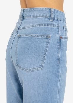 Highwaist Jeans Mit Weitem Bein - Blau -Sassyclassy SassyClassy highwaist jeans mit weitem bein blau S4202D6788 6