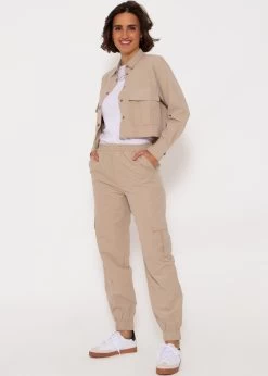 Hose Mit Aufgesetzten Taschen - Beige -Sassyclassy SassyClassy hose mit aufgesetzten taschen beige S3211H6701 5