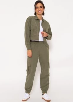 Sassyclassy -Sassyclassy SassyClassy hose mit aufgesetzten taschen khaki S3211H6700 1