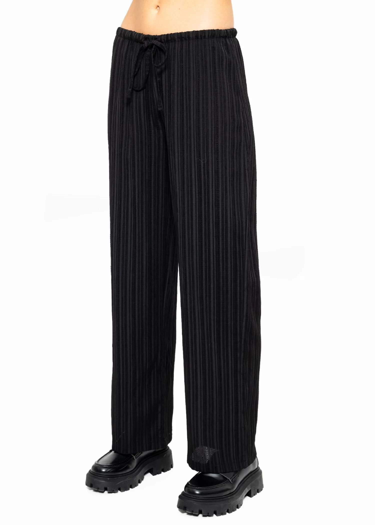 Hose Mit Crinkle-Effekt - Schwarz 9 Hose Mit Crinkle-Effekt - Schwarz – Bild 7