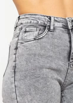 Jeans Mit Weitem Bein - Grau -Sassyclassy SassyClassy jeans mit weitem bein hellgrau S4203D6911 1