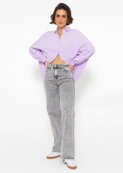 Jeans Mit Weitem Bein - Grau -Sassyclassy SassyClassy jeans mit weitem bein hellgrau S4203D6911 2