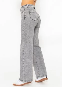 Jeans Mit Weitem Bein - Grau -Sassyclassy SassyClassy jeans mit weitem bein hellgrau S4203D6911 9