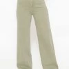 Jeans Mit Weitem Bein - Pastellgrün -Sassyclassy SassyClassy jeans mit weitem bein pastellgrun S4203D6912 4