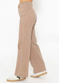 Jeans Mit Weitem Bein - Taupe -Sassyclassy SassyClassy jeans mit weitem bein taupe S4203D6913 2