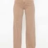 Jeans Mit Weitem Bein - Taupe