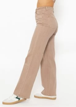 Jeans Mit Weitem Bein - Taupe -Sassyclassy SassyClassy jeans mit weitem bein taupe S4203D6913 8