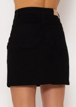 Jeans Rock Mit Taschen, Schwarz -Sassyclassy SassyClassy jeans rock mit taschen schwarz S3201B5376 1