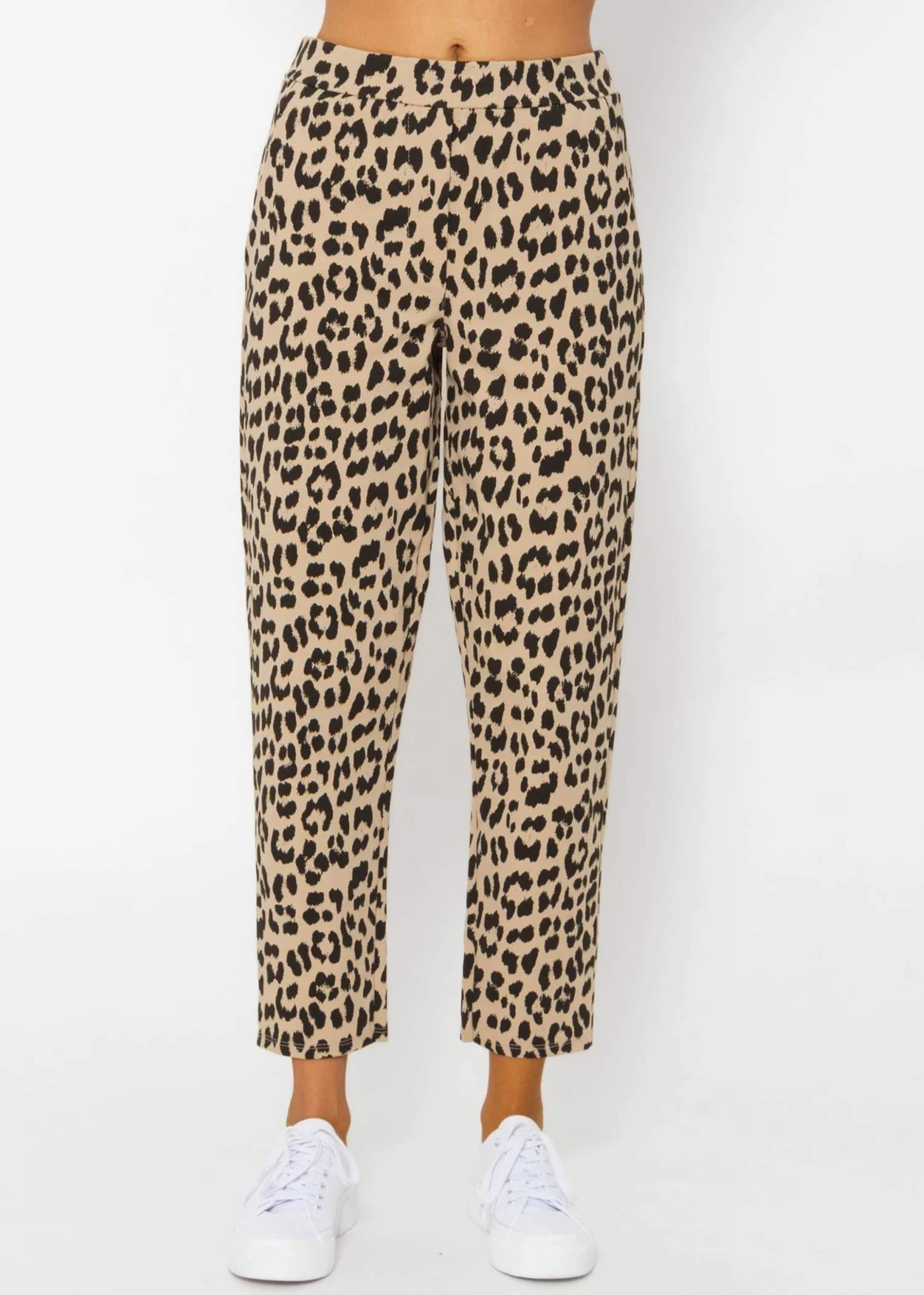 Jersey Chinos In Leo-Print - Beige 3 Jersey Chinos In Leo-Print - Beige