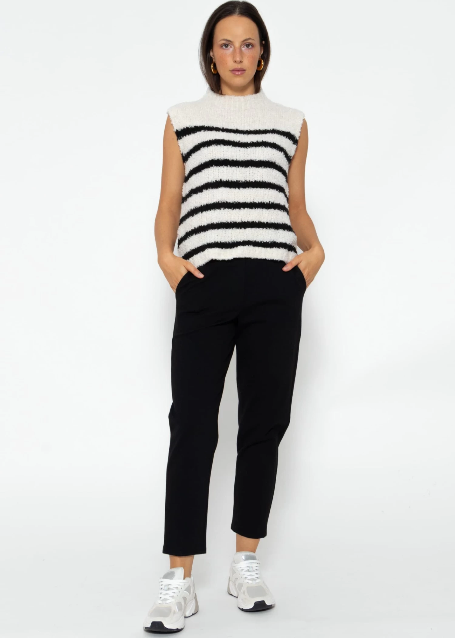 Jersey Chinos, Schwarz 4 Jersey Chinos, Schwarz – Bild 2