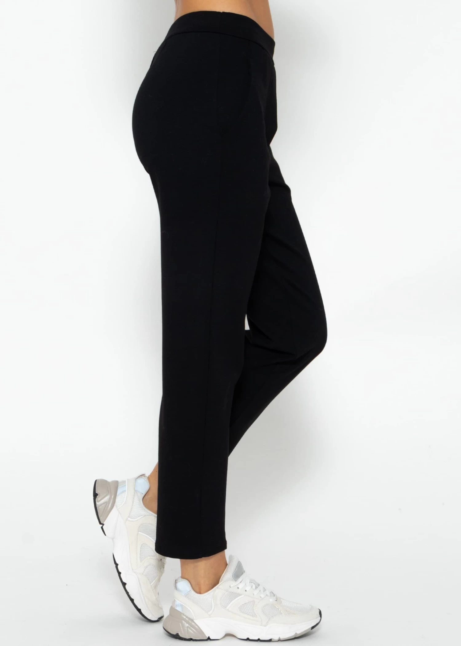 Jersey Chinos, Schwarz 5 Jersey Chinos, Schwarz – Bild 3