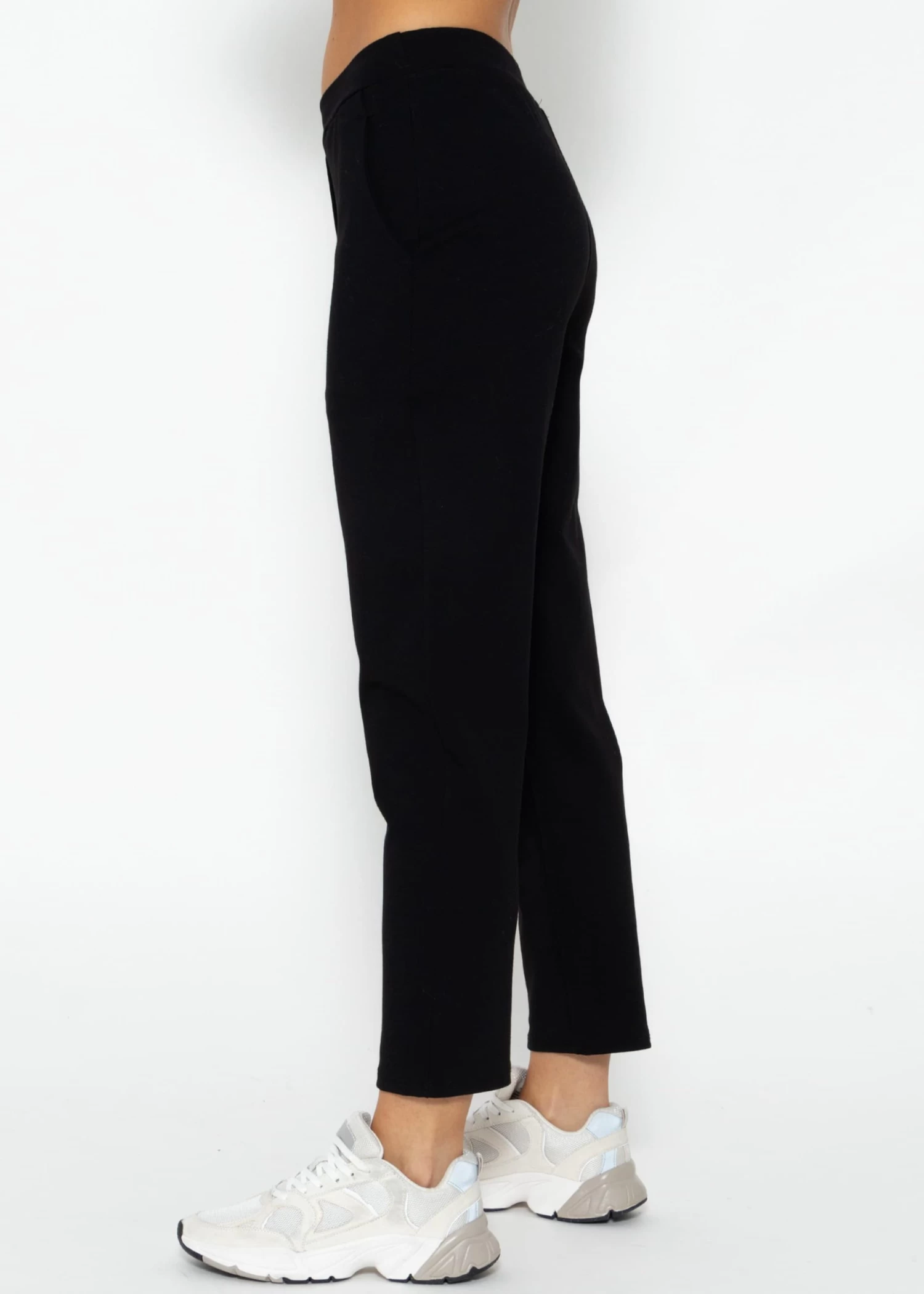 Jersey Chinos, Schwarz 7 Jersey Chinos, Schwarz – Bild 5