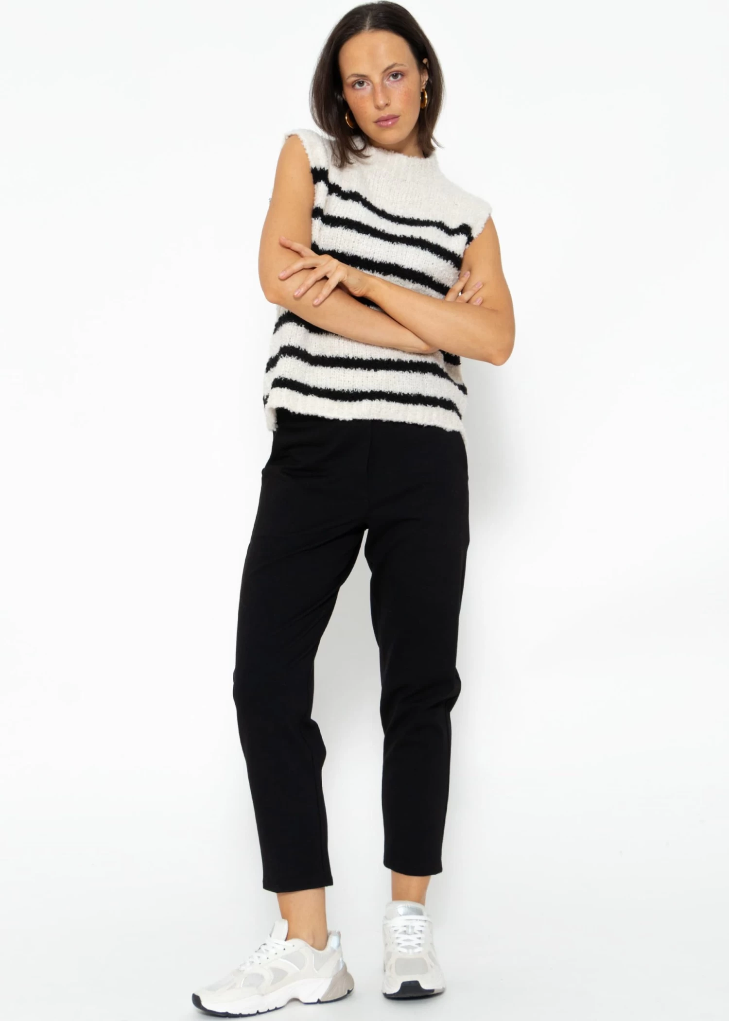 Jersey Chinos, Schwarz 6 Jersey Chinos, Schwarz – Bild 4